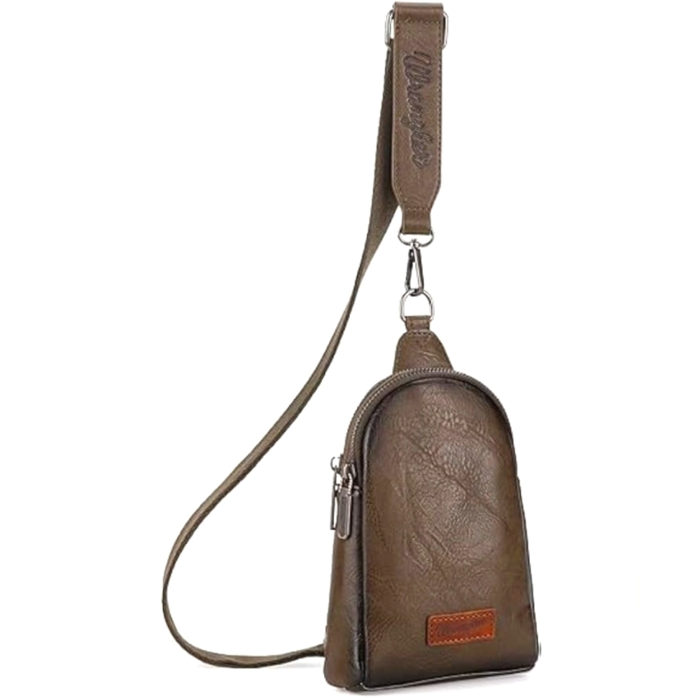 Wrangler crossbody sling bag and purses adjustable strap chest bag for travel.